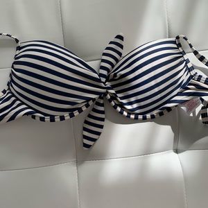 Striped push up bathing suit top